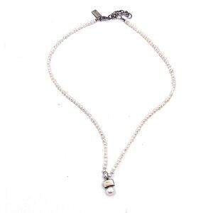 Baroni Design Women's Real Pearls Sterling Push Lock Necklace Size 15" + 1"